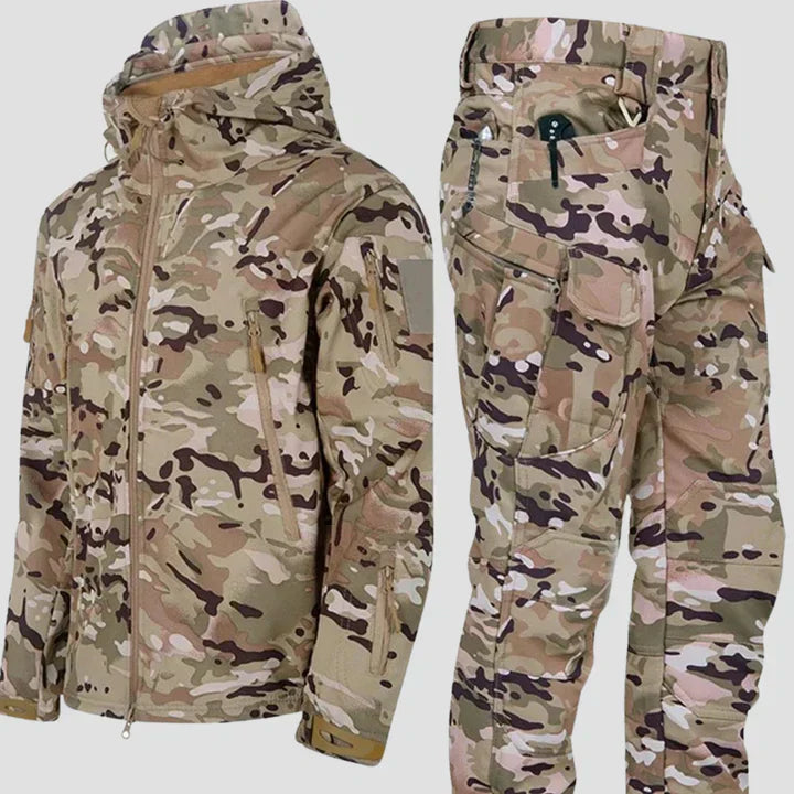 Mens Tactical Outdoor Clothing Set Waterproof Jacket and Trousers
