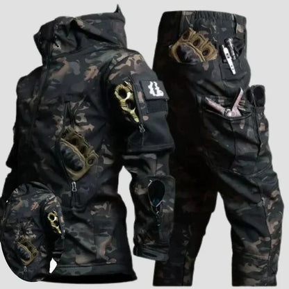 Mens Tactical Outdoor Clothing Set Waterproof Jacket and Trousers