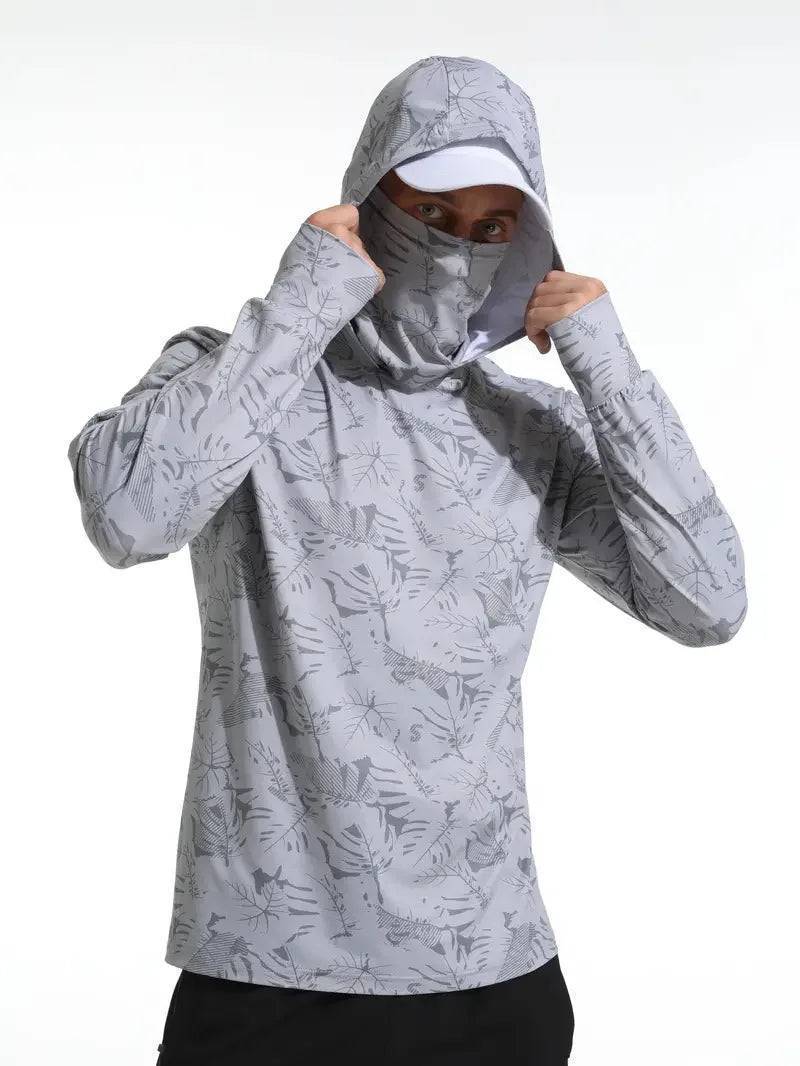 Men's UV Protection Quick-Dry Hoodie with Face Mask