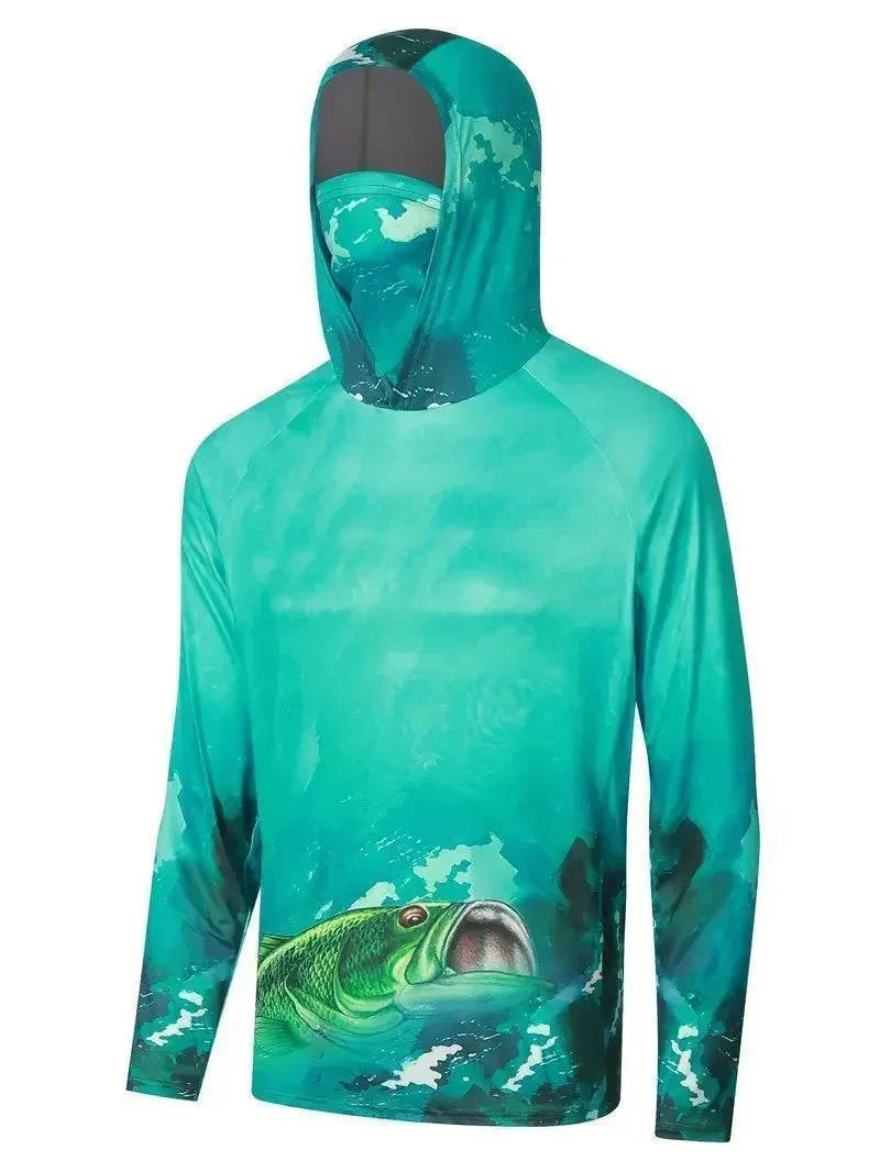 Men's UV Protection Quick-Dry Hoodie with Face Mask
