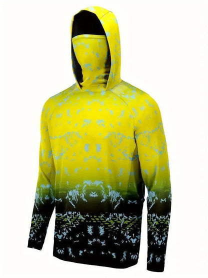 Men's UV Protection Quick-Dry Hoodie with Face Mask