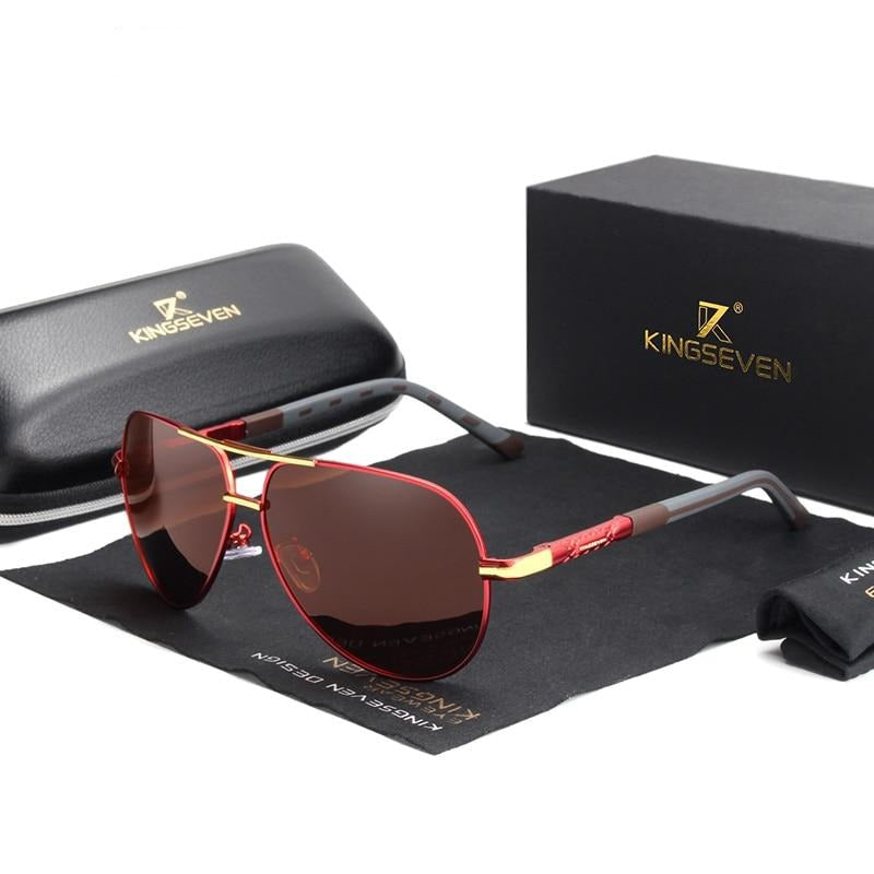 Men's Vintage Aluminium Polarised Sunglasses with UV400 Protection