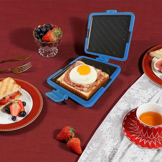 Microwave Sandwich Grill with Non-Stick Plates and Dishwasher-Safe Design