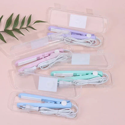 Mini Ceramic Hair Straightener and Curling Iron 2-in-1