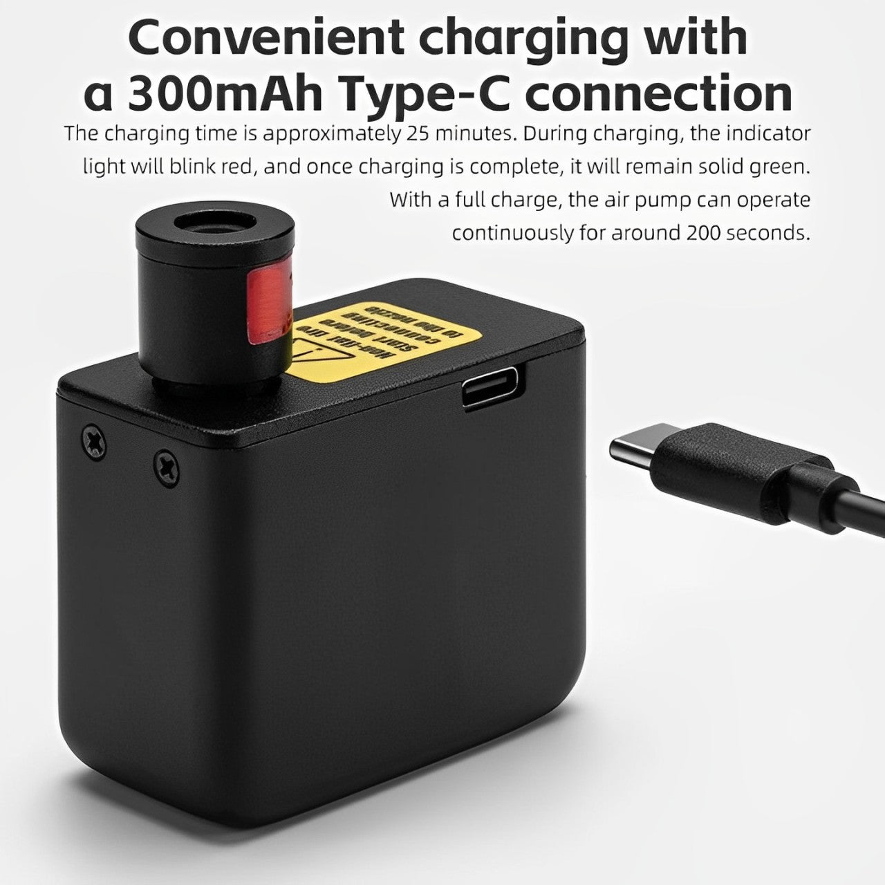 Mini Electric Bike Pump Rechargeable Portable Inflator