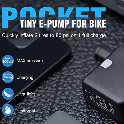 Mini Electric Bike Pump Rechargeable Portable Inflator