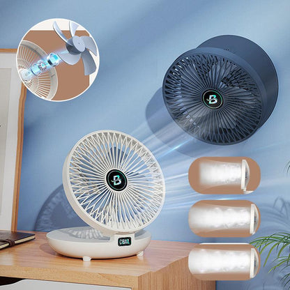 Mini Foldable Fan Portable Rechargeable Adjustable Quiet Cooling