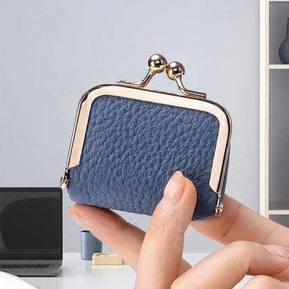 Mini portagioie in vera pelle con chiusura dorata, organizer da viaggio