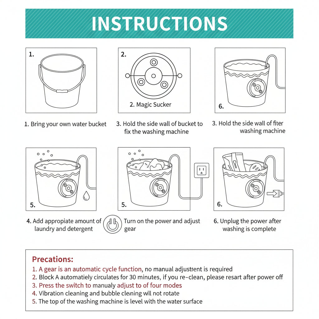 Mini Portable Washing Machine USB Ultrasonic Clothes Cleaner Compact