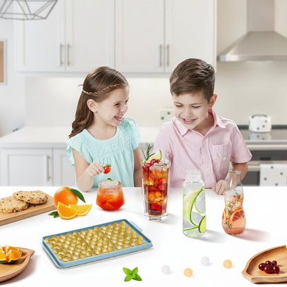 Mini-Eiswürfelform für runde Eiskugeln aus silikonfreundlichem Flaschenmaterial für den Gefrierschrank
