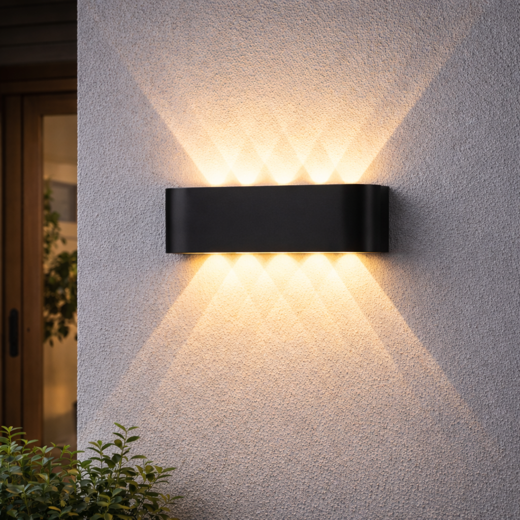 Minimalist LED Wall Light Up Down Glow Aluminum Indoor Outdoor Sconce