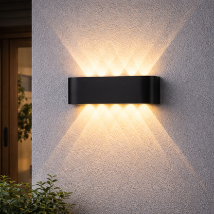 Minimalist LED Wall Light Up Down Glow Aluminum Indoor Outdoor Sconce