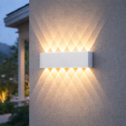 Minimalist LED Wall Light Up Down Glow Aluminum Indoor Outdoor Sconce