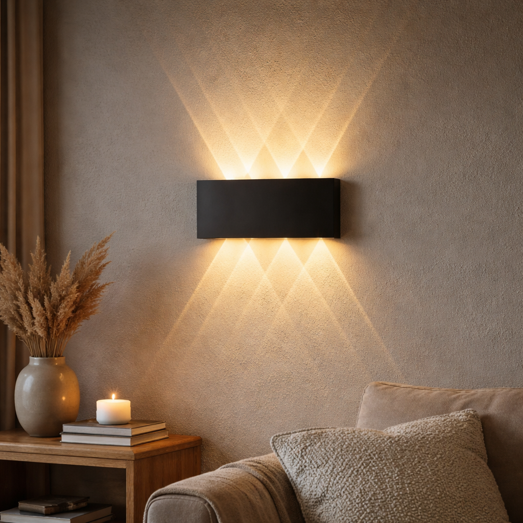 Minimalist LED Wall Light Up Down Glow Aluminum Indoor Outdoor Sconce