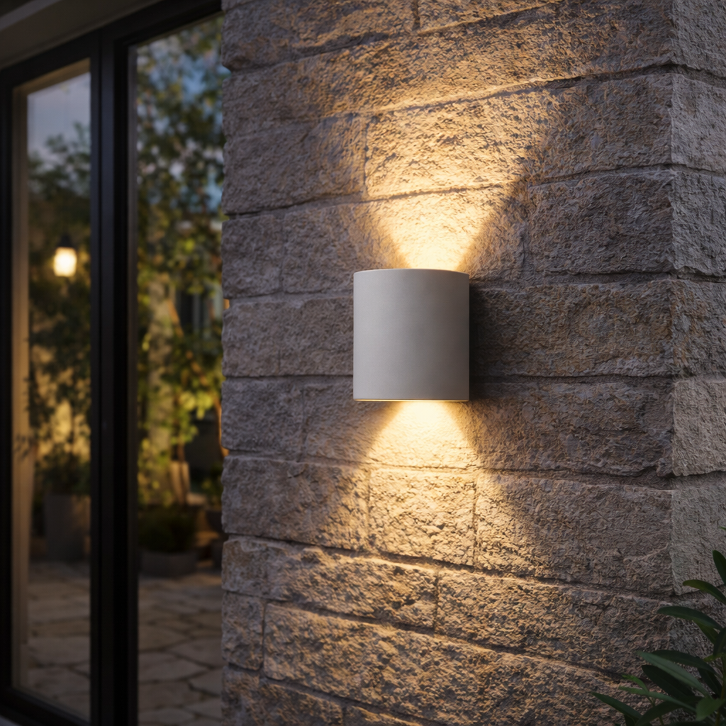 Minimalist LED Wall Light Up Down Glow Aluminum Indoor Outdoor Sconce