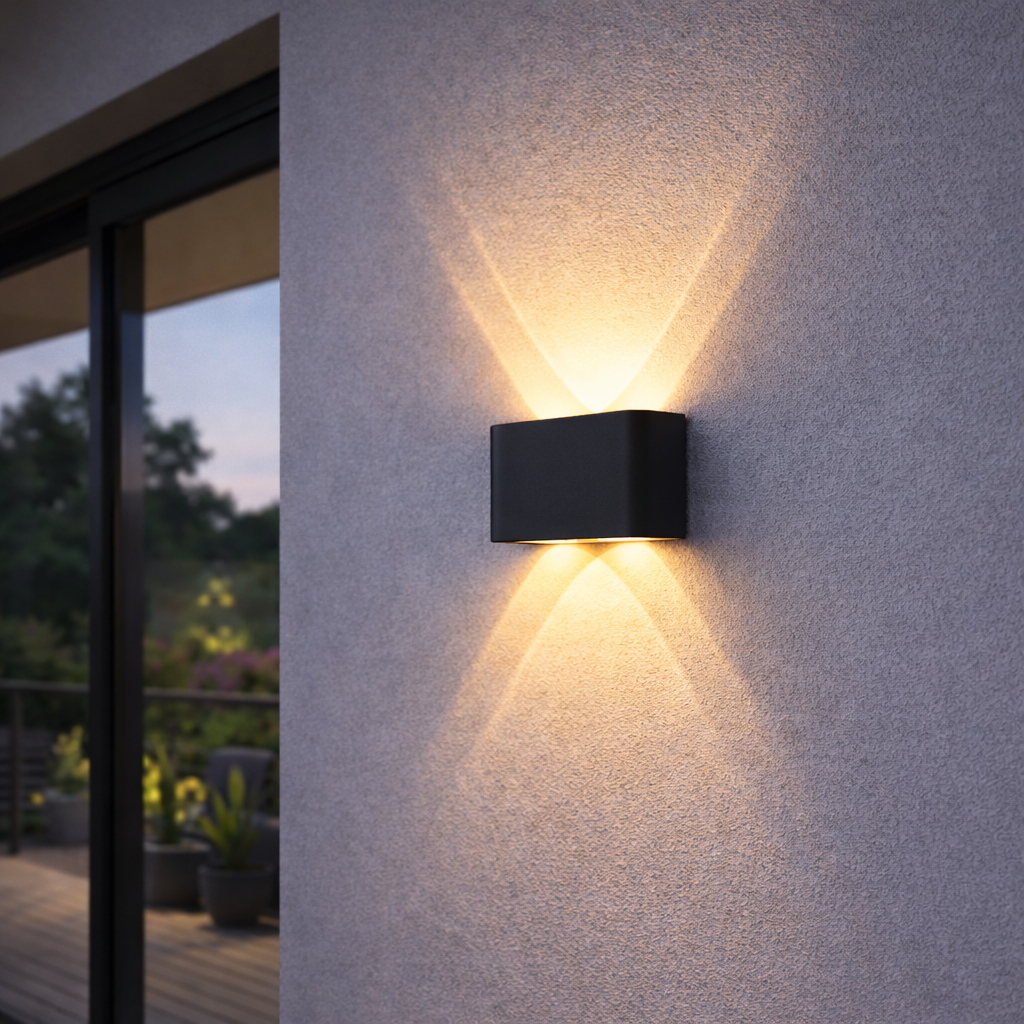 Minimalist LED Wall Light Up Down Glow Aluminum Indoor Outdoor Sconce