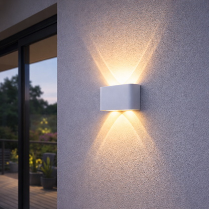 Minimalist LED Wall Light Up Down Glow Aluminum Indoor Outdoor Sconce
