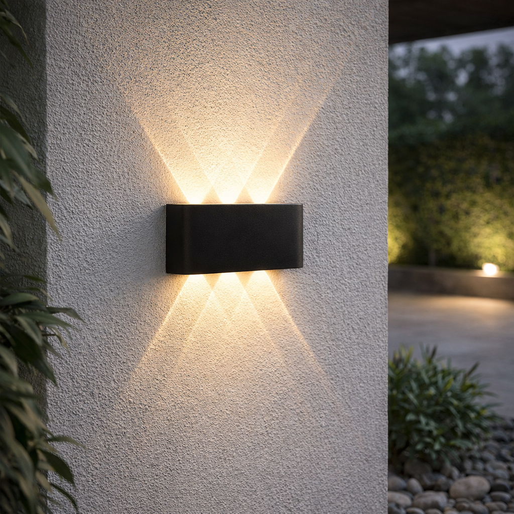 Minimalist LED Wall Light Up Down Glow Aluminum Indoor Outdoor Sconce