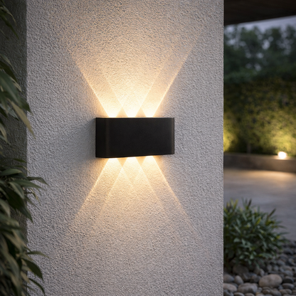 Minimalist LED Wall Light Up Down Glow Aluminum Indoor Outdoor Sconce