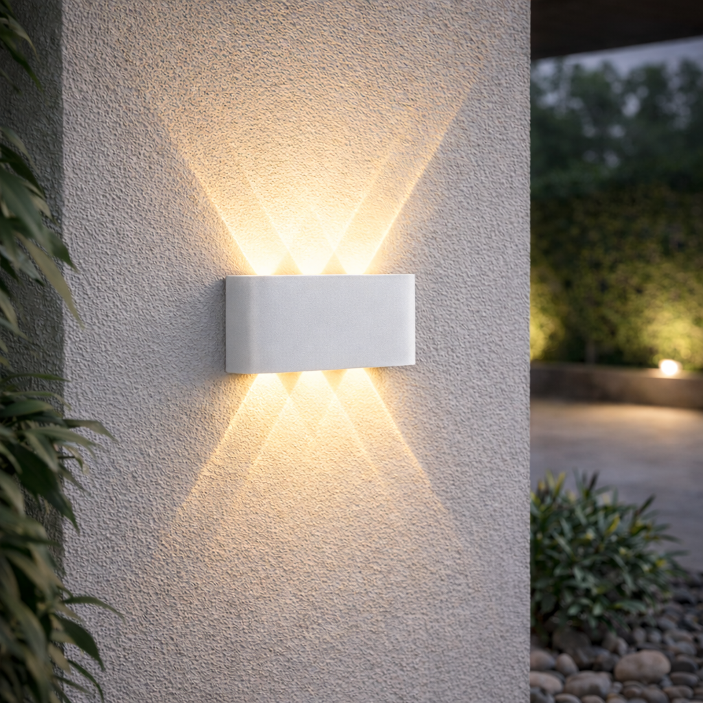 Minimalist LED Wall Light Up Down Glow Aluminum Indoor Outdoor Sconce