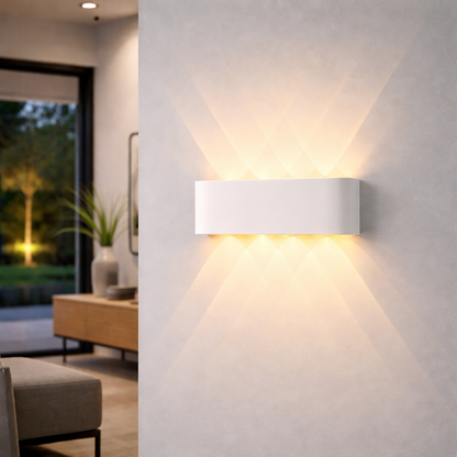 Minimalist LED Wall Light Up Down Glow Aluminum Indoor Outdoor Sconce
