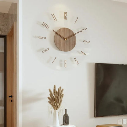 Minimalist Solid Wood Silent Wall Clock