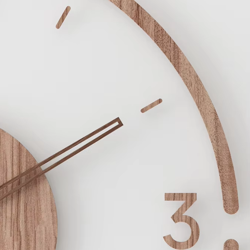 Minimalist Solid Wood Silent Wall Clock