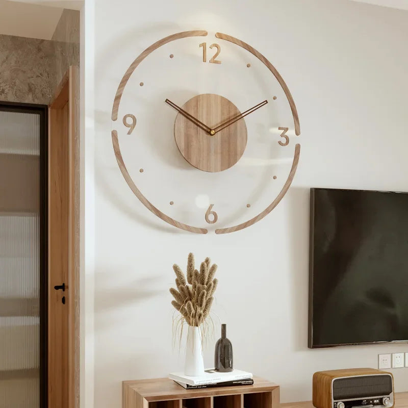 Minimalist Solid Wood Silent Wall Clock