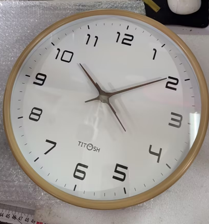 Minimalist Wooden Wall Clock with Silent Quartz Movement