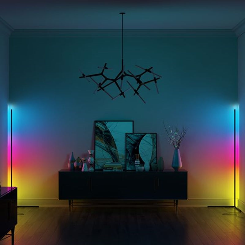 Modern Corner LED Floor Lamp Space Saving Ambient Lighting