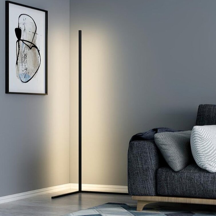 Modern Corner LED Floor Lamp Space Saving Ambient Lighting