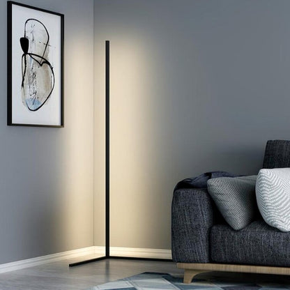 Modern Corner LED Floor Lamp Space Saving Ambient Lighting