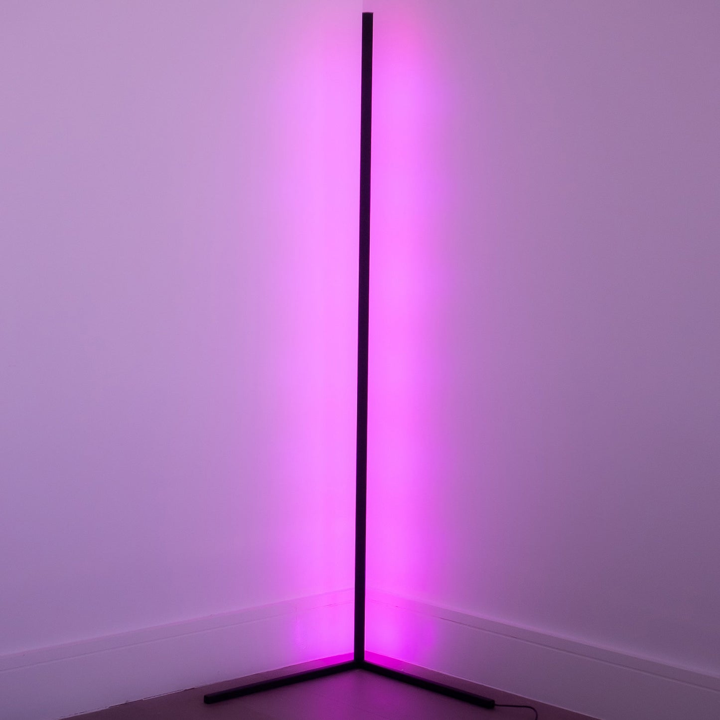 Modern Corner LED Floor Lamp Space Saving Ambient Lighting