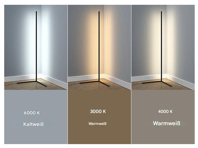 Modern Corner LED Floor Lamp Space Saving Ambient Lighting