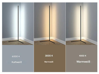 Modern Corner LED Floor Lamp Space Saving Ambient Lighting