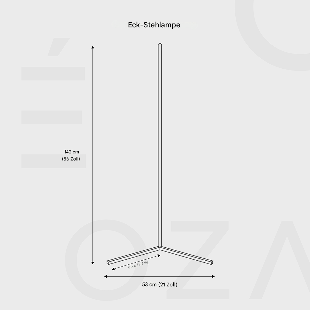 Modern Corner LED Floor Lamp Space Saving Ambient Lighting