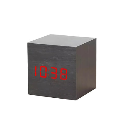 Modern Cube LED Alarm Clock with Temperature Display and Snooze