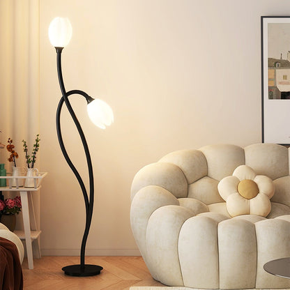 Modern Flower Floor Lamp with G9 Socket, Push Button Switch and Indoor Design