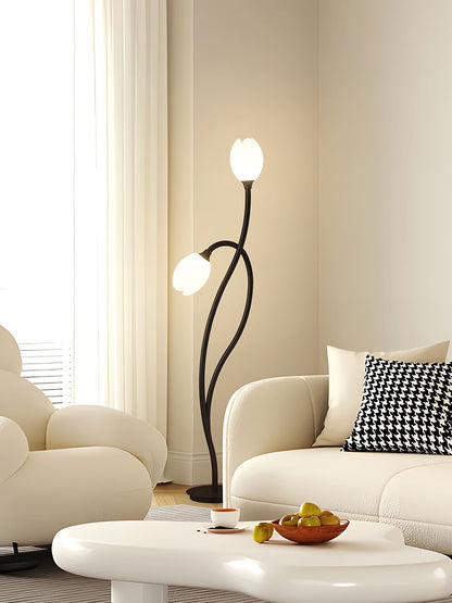 Modern Flower Floor Lamp with G9 Socket, Push Button Switch and Indoor Design