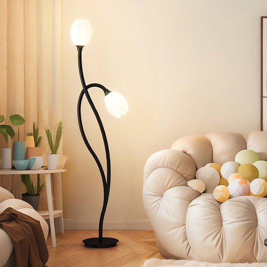 Modern Flower Floor Lamp with G9 Socket, Push Button Switch and Indoor Design