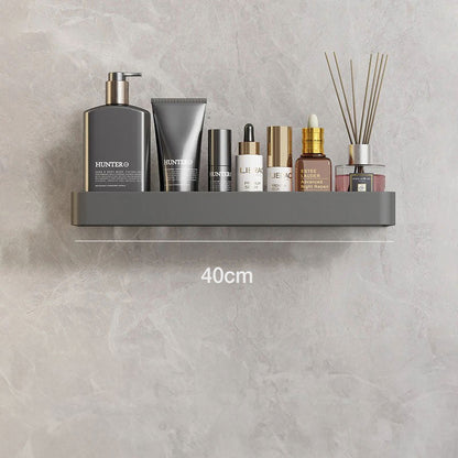 Modern Grey Bathroom Shelf Wall Mounted Storage with Optional Towel Rail