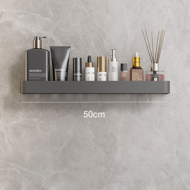 Modern Grey Bathroom Shelf Wall Mounted Storage with Optional Towel Rail