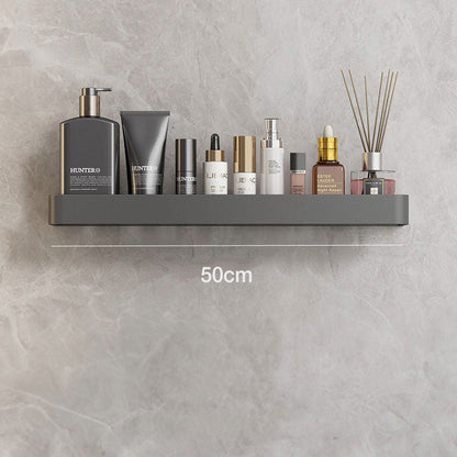 Modern Grey Bathroom Shelf Wall Mounted Storage with Optional Towel Rail