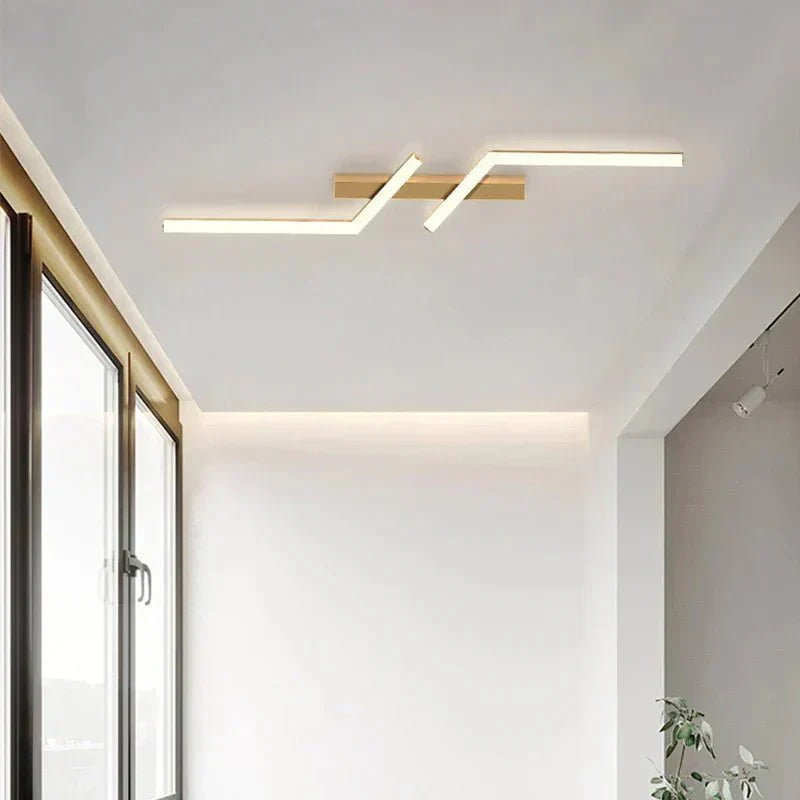 Modern LED Line Ceiling Light Flush Mount Minimalist Energy Efficient Ceiling Lamp