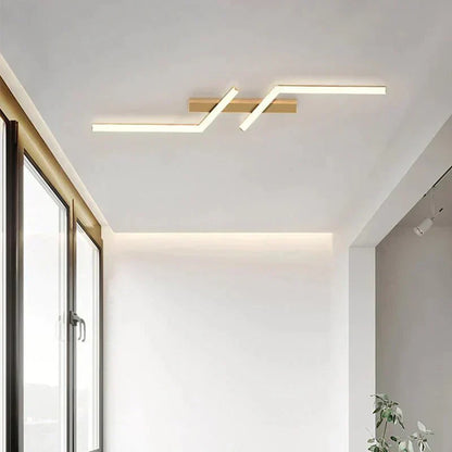Modern LED Line Ceiling Light Flush Mount Minimalist Energy Efficient Ceiling Lamp