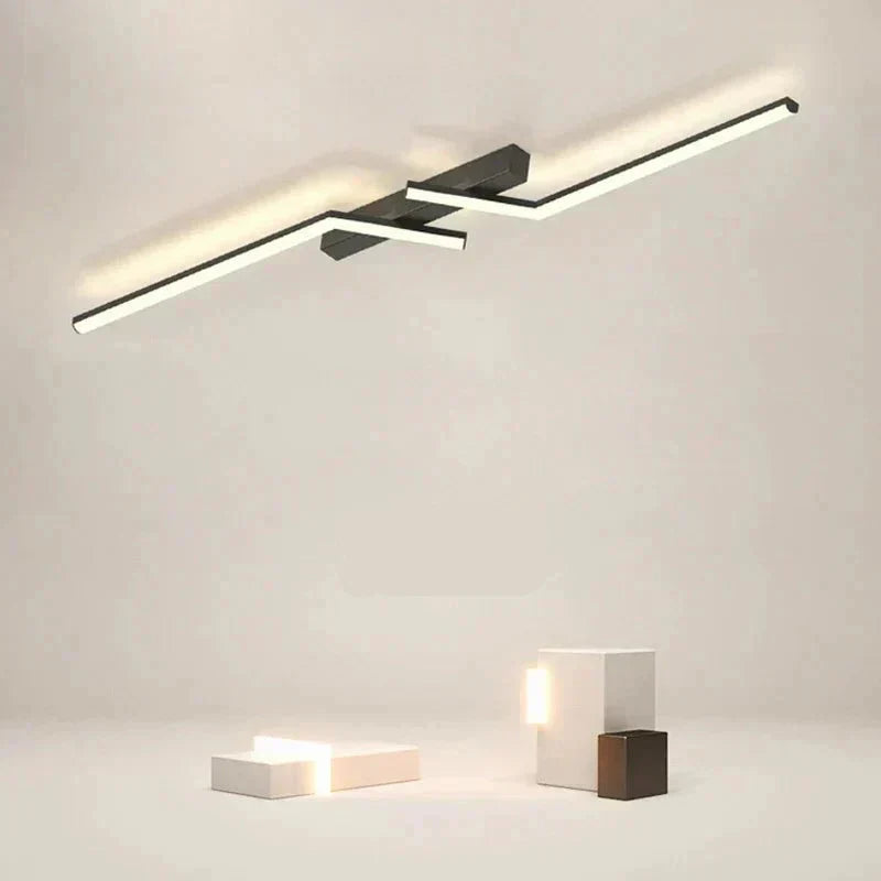 Modern LED Line Ceiling Light Flush Mount Minimalist Energy Efficient Ceiling Lamp
