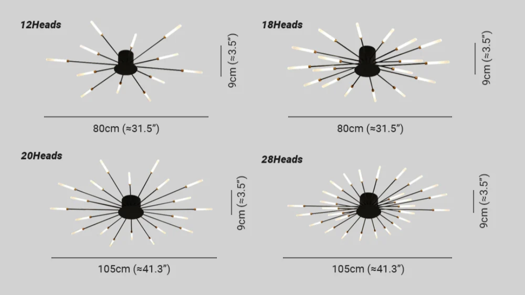 Modern Large LED Ceiling Light Flush Mount for Living Room and Bedroom