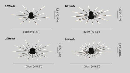 Modern Large LED Ceiling Light Flush Mount for Living Room and Bedroom