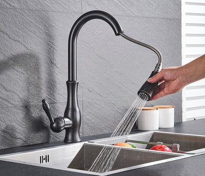Modern Pull Out Kitchen Mixer Tap with Extendable Spray Head
