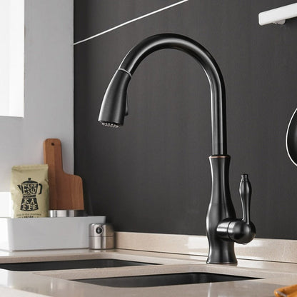 Modern Pull Out Kitchen Mixer Tap with Extendable Spray Head